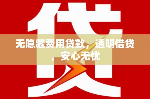和田无隐藏费用贷款，透明借贷，安心无忧