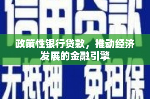 和田政策性银行贷款，推动经济发展的金融引擎
