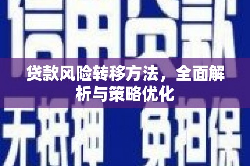 和田贷款风险转移方法，全面解析与策略优化