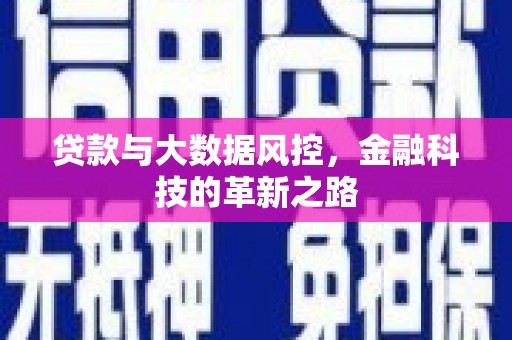和田贷款与大数据风控，金融科技的革新之路
