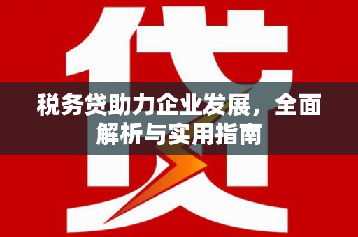 和田税务贷助力企业发展，全面解析与实用指南