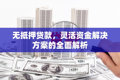 和田无抵押贷款，灵活资金解决方案的全面解析