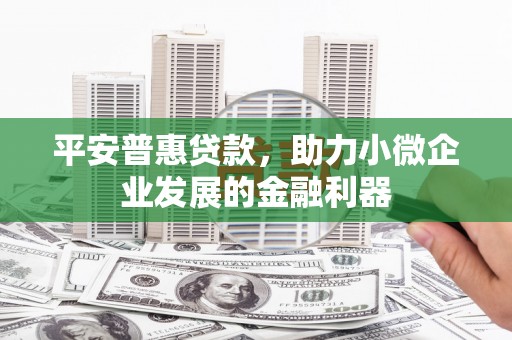 和田平安普惠贷款，助力小微企业发展的金融利器