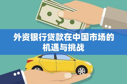 和田外资银行贷款在中国市场的机遇与挑战