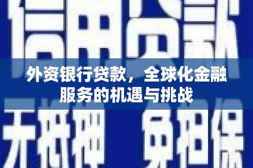 和田外资银行贷款，全球化金融服务的机遇与挑战