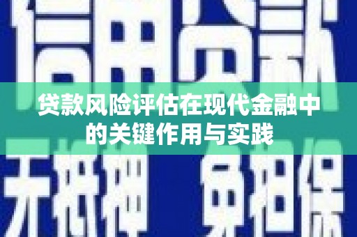 和田贷款风险评估在现代金融中的关键作用与实践