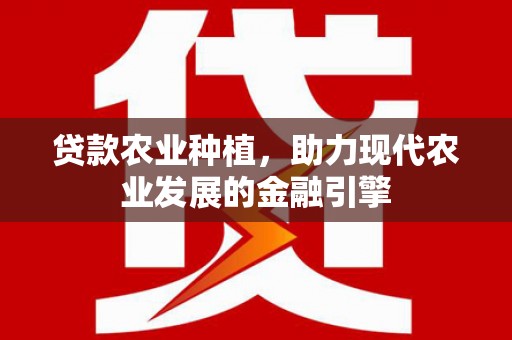 和田贷款农业种植，助力现代农业发展的金融引擎