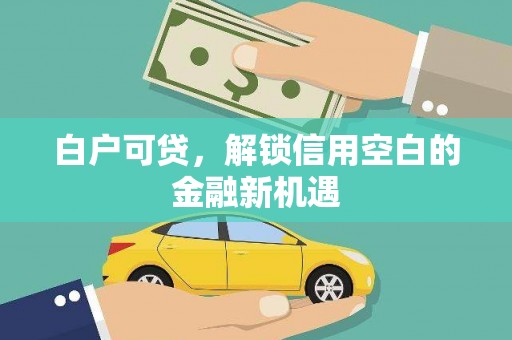 和田白户可贷，解锁信用空白的金融新机遇