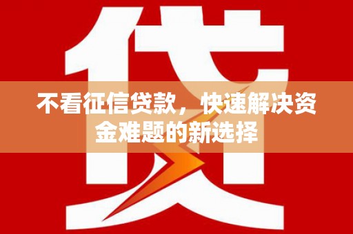 和田不看征信贷款，快速解决资金难题的新选择