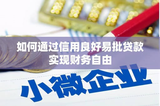 和田如何通过信用良好易批贷款实现财务自由