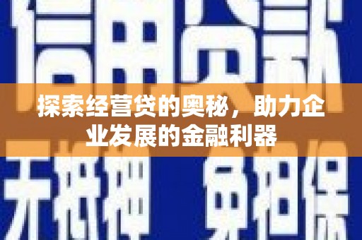 和田探索经营贷的奥秘，助力企业发展的金融利器
