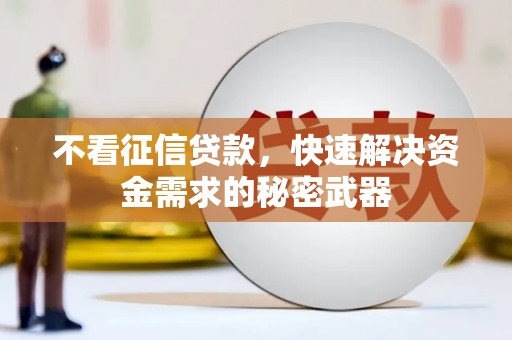 和田不看征信贷款，快速解决资金需求的秘密武器