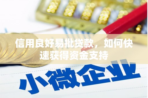 和田信用良好易批贷款，如何快速获得资金支持