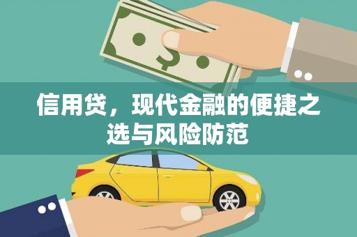 和田信用贷，现代金融的便捷之选与风险防范