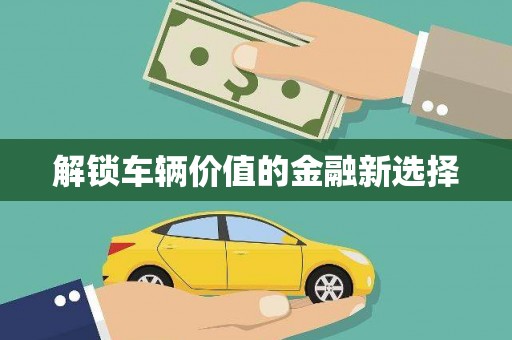 和田解锁车辆价值的金融新选择