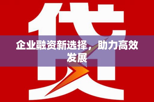 和田企业融资新选择，助力高效发展